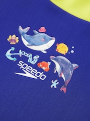 Speedo Blue Digital Short Sleeve Rash Top Set - Image 3 of 5