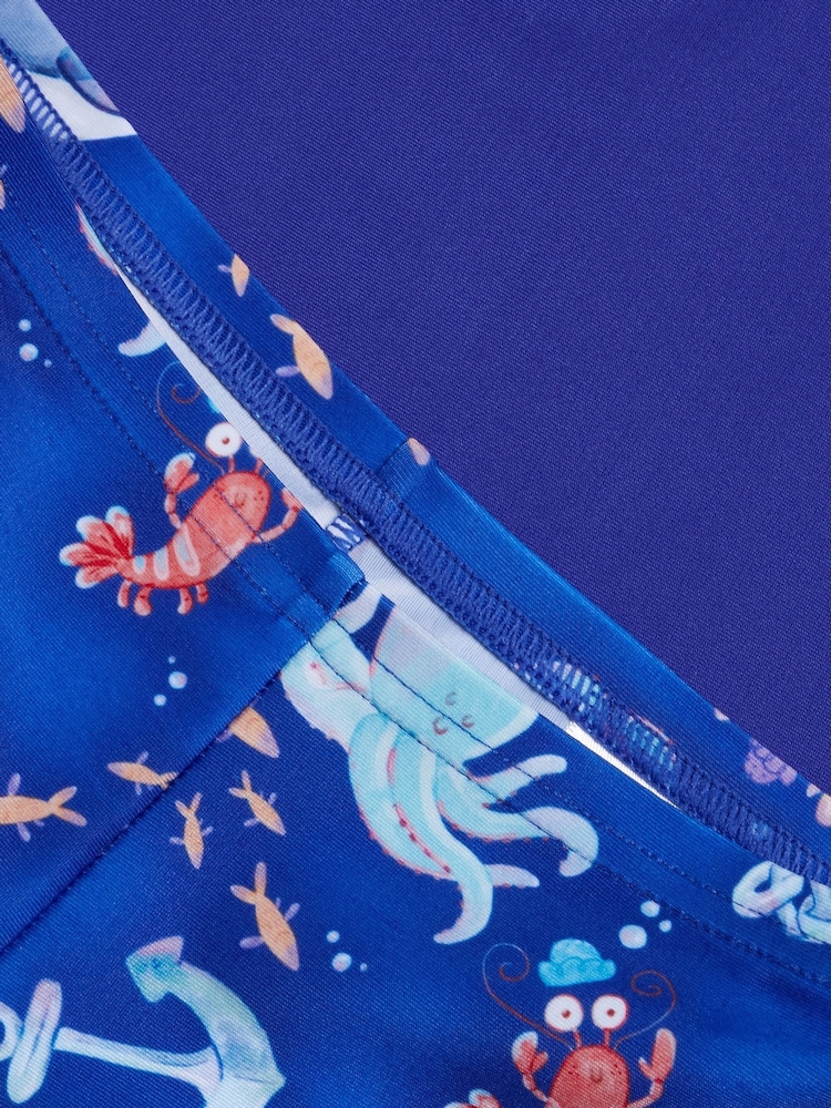 Speedo Blue Digital Short Sleeve Rash Top Set - Image 5 of 5