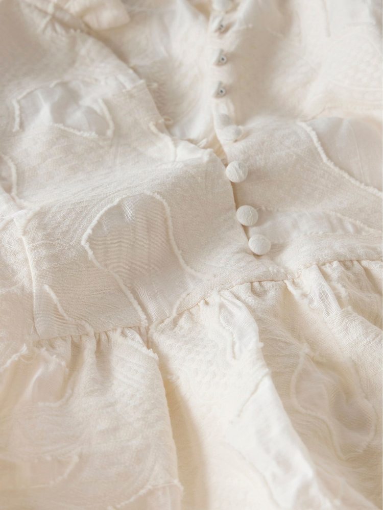 Mint Velvet Cream Jacquard Blouse - Image 10 of 10