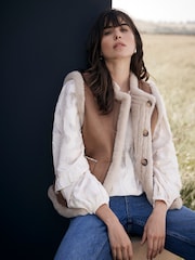 Mint Velvet Cream Jacquard Blouse - Image 6 of 10