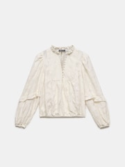 Mint Velvet Cream Jacquard Blouse - Image 8 of 10