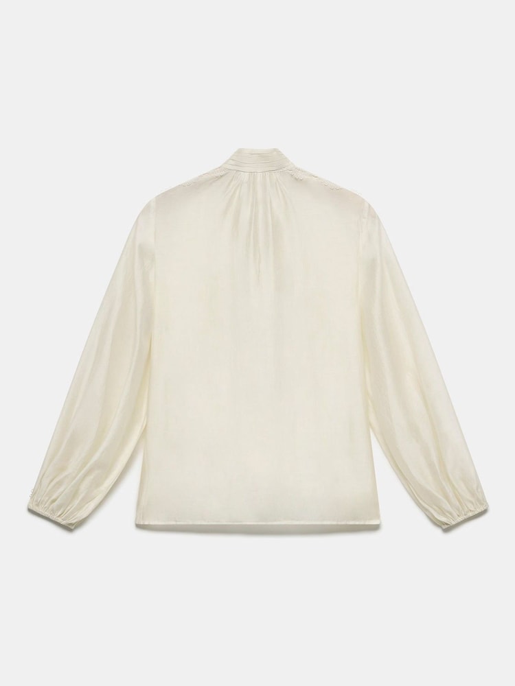 Mint Velvet Cream Trim Detail Blouse - Image 4 of 4