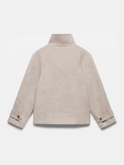 Mint Velvet Grey Wool Blend Neck Jacket - Image 8 of 8