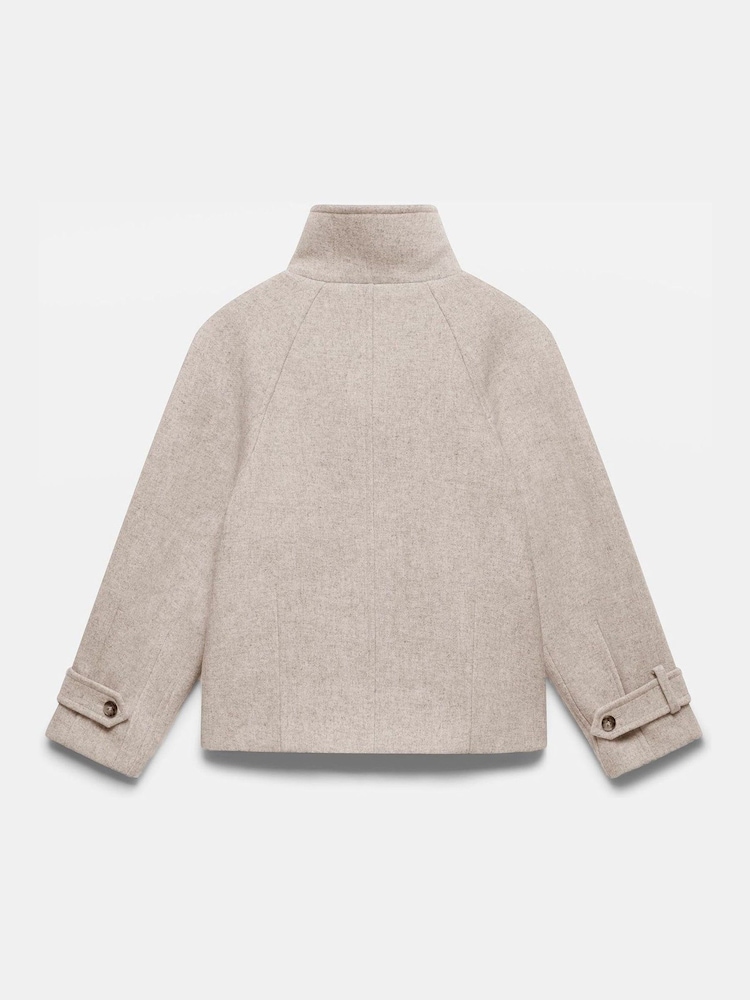Mint Velvet Grey Wool Blend Neck Jacket - Image 8 of 8
