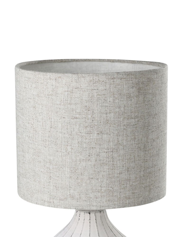 Eglo White Bellariva Ceramic And Fabric Table Lamp - Image 4 of 5