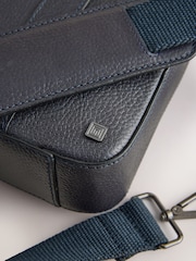 Navy Genuine Leather Briefcase - Image 3 of 5