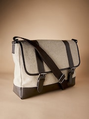Neutral - Signature Wool Mix Messenger Bag - Image 2 of 7