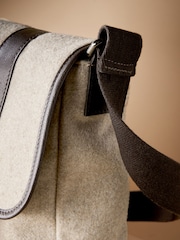 Neutral - Signature Wool Mix Messenger Bag - Image 6 of 7