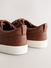 Tan Brown Wide Fit (G) Touch Fastening Smart Casual Trainers - Image 5 of 5