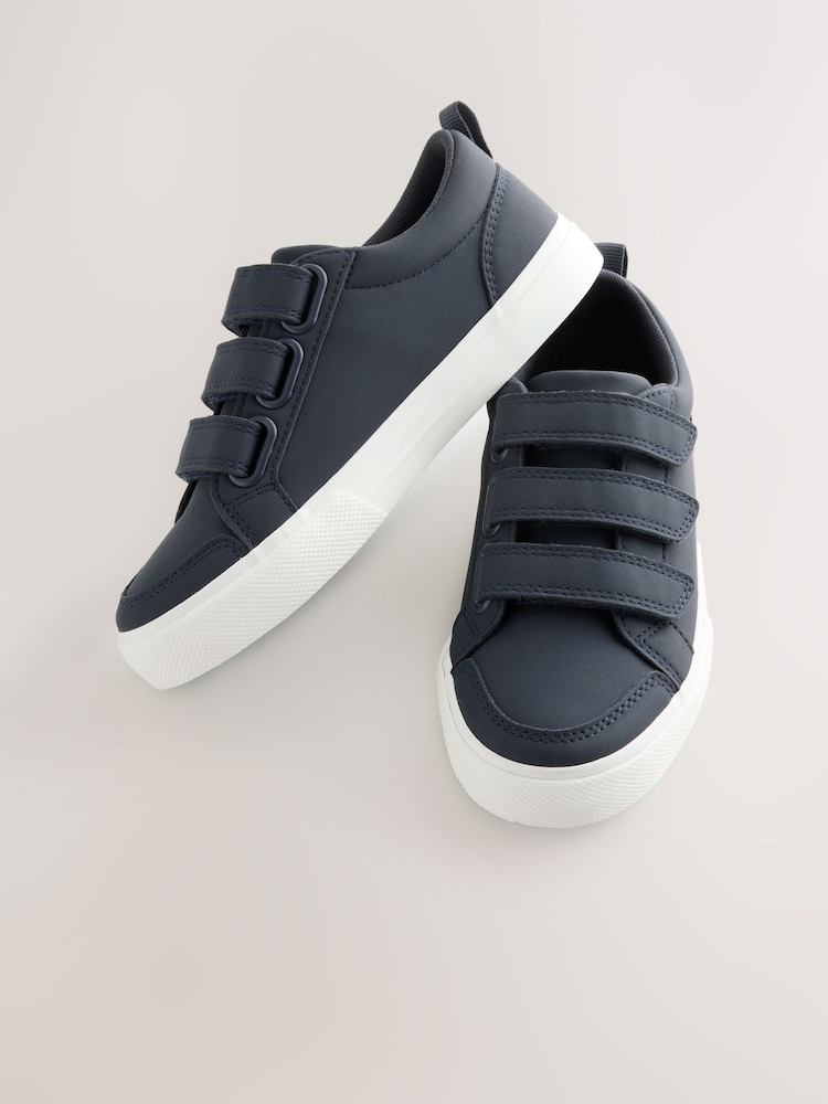 Navy Standard Fit (F) Touch Fastening Smart Casual Trainers - Image 1 of 5