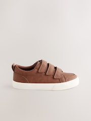 Tan Brown Standard Fit (F) Touch Fastening Smart Casual Trainers - Image 1 of 4