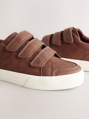 Tan Brown Standard Fit (F) Touch Fastening Smart Casual Trainers - Image 2 of 4