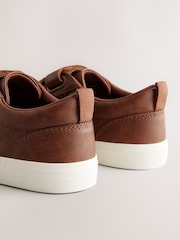 Tan Brown Standard Fit (F) Touch Fastening Smart Casual Trainers - Image 3 of 4
