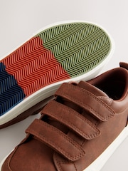 Tan Brown Standard Fit (F) Touch Fastening Smart Casual Trainers - Image 4 of 4