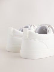 White Wide Fit (G) Touch Fastening Smart Casual Trainers - Image 3 of 5