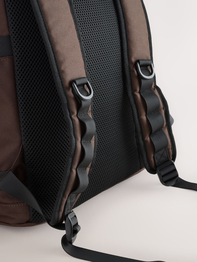 Brun - Sac à dos à roulettes en toile - Image 6 of 8