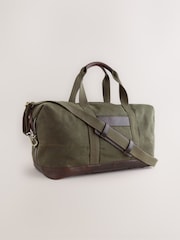 Green Wax Cotton Holdall - Image 1 of 6