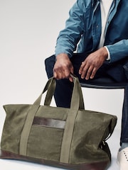 Green Wax Cotton Holdall - Image 2 of 6