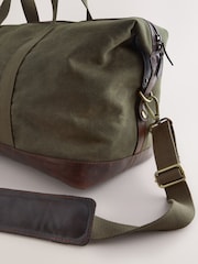 Green Wax Cotton Holdall - Image 6 of 6