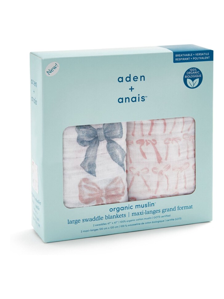 Aden + Anais White Muslin Blanket 2 pack
