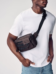 Brun - Sac à bandoulière en toile - Image 6 de 6