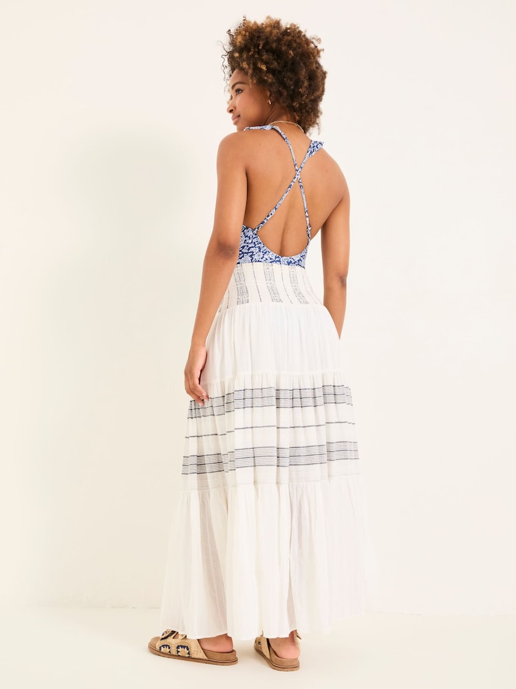 FatFace Roxi Ivory Beachwear Stripe Skirt - Image 2 of 7