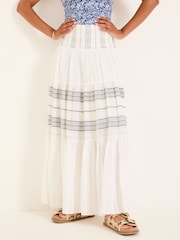FatFace Roxi Ivory Beachwear Stripe Skirt - Image 5 of 7