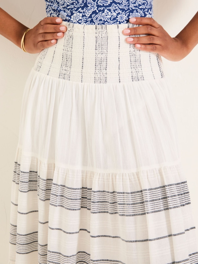 FatFace Roxi Ivory Beachwear Stripe Skirt - Image 6 of 7