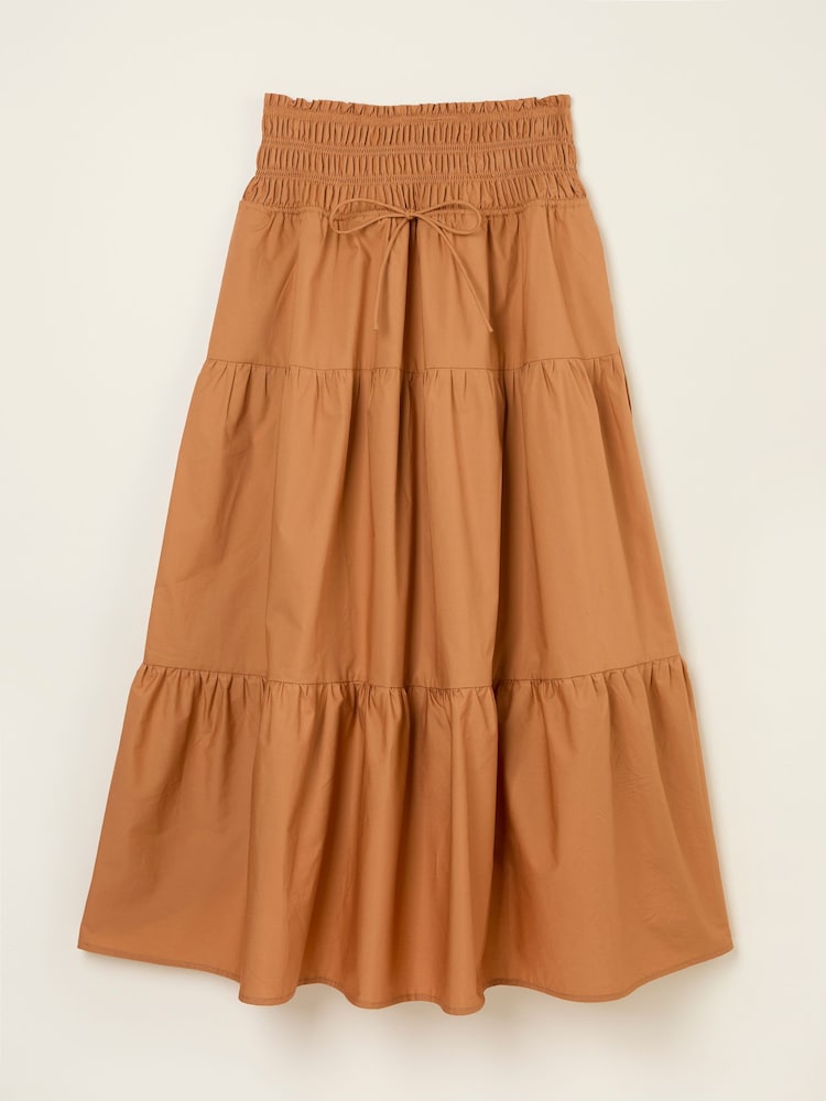 FatFace Ricky Golden Tan Midi Skirt - Image 5 of 5