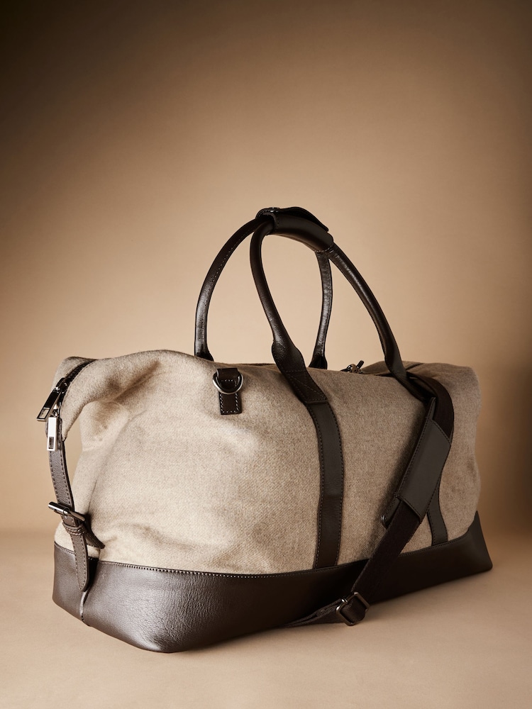 Neutral - Signature Wool Mix Holdall - Image 1 of 7 Neutral - Signature Wool Mix Holdall - Image 1 of 7