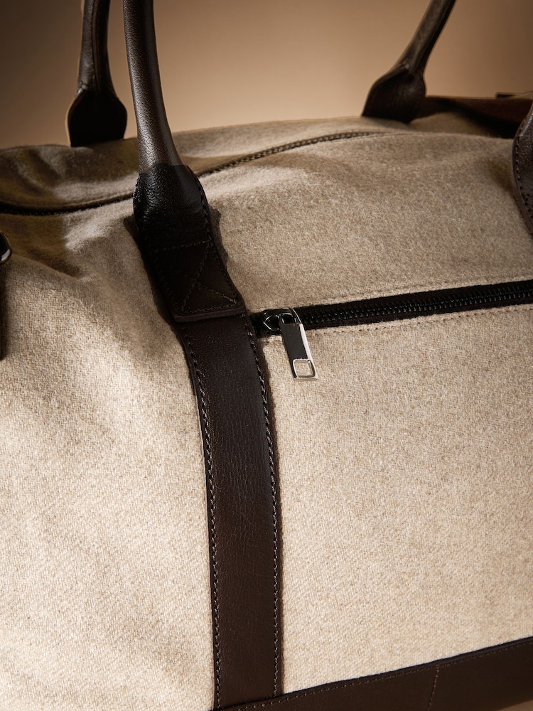 Neutral Signature Wool Mix Holdall - Image 4 of 7
