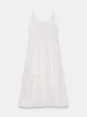 Mint Velvet White Linen Blend Embroidered Midi Dress - Image 8 of 8