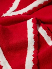 Mint Velvet Red Scallop Edge Knit Scarf - Image 3 of 3