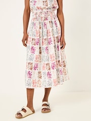 FatFace Brooke Multi Botanical Beeble Midi Skirt - Image 2 of 8