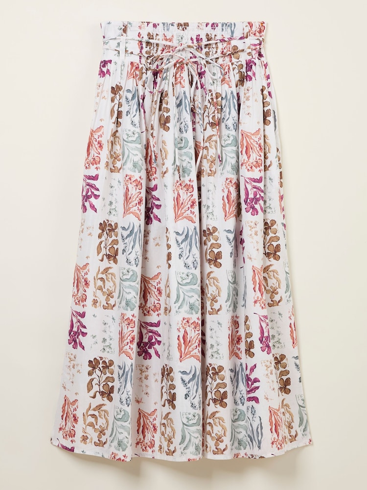 FatFace Brooke Multi Botanical Beeble Midi Skirt - Image 7 of 8