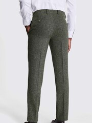 MOSS Khaki Green Slim Fit Tweed Trousers - Image 2 of 3