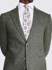 MOSS Khaki Green Slim Fit Tweed Jacket - Image 5 of 6