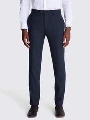 MOSS Blue Tailored Fit Twill Trousers - Image 2 of 3