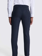 MOSS Blue Tailored Fit Twill Trousers - Image 3 of 3