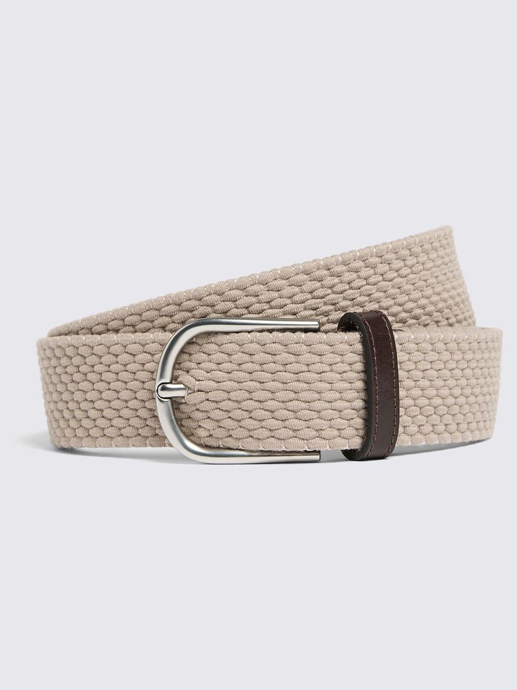 MOSS Brown Woven Stretch Belt - Image 1 of 2