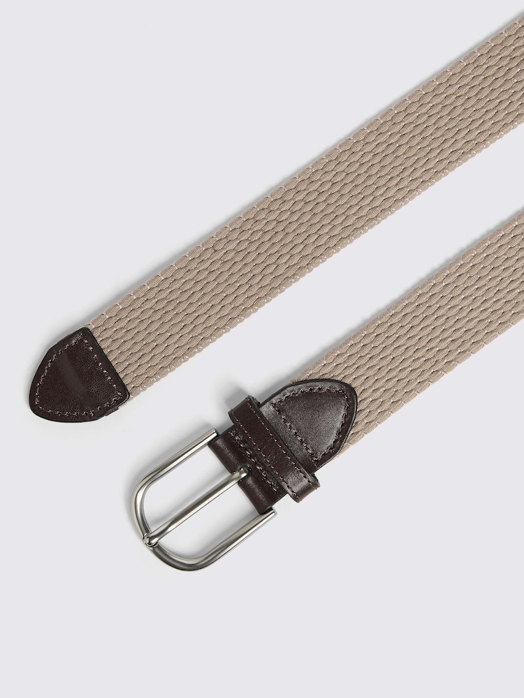 MOSS Brown Woven Stretch Belt - Image 2 of 2