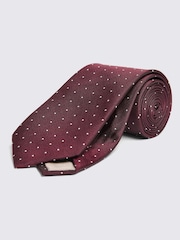 MOSS Red Silk & Wool Pindot Tie - Image 1 of 2