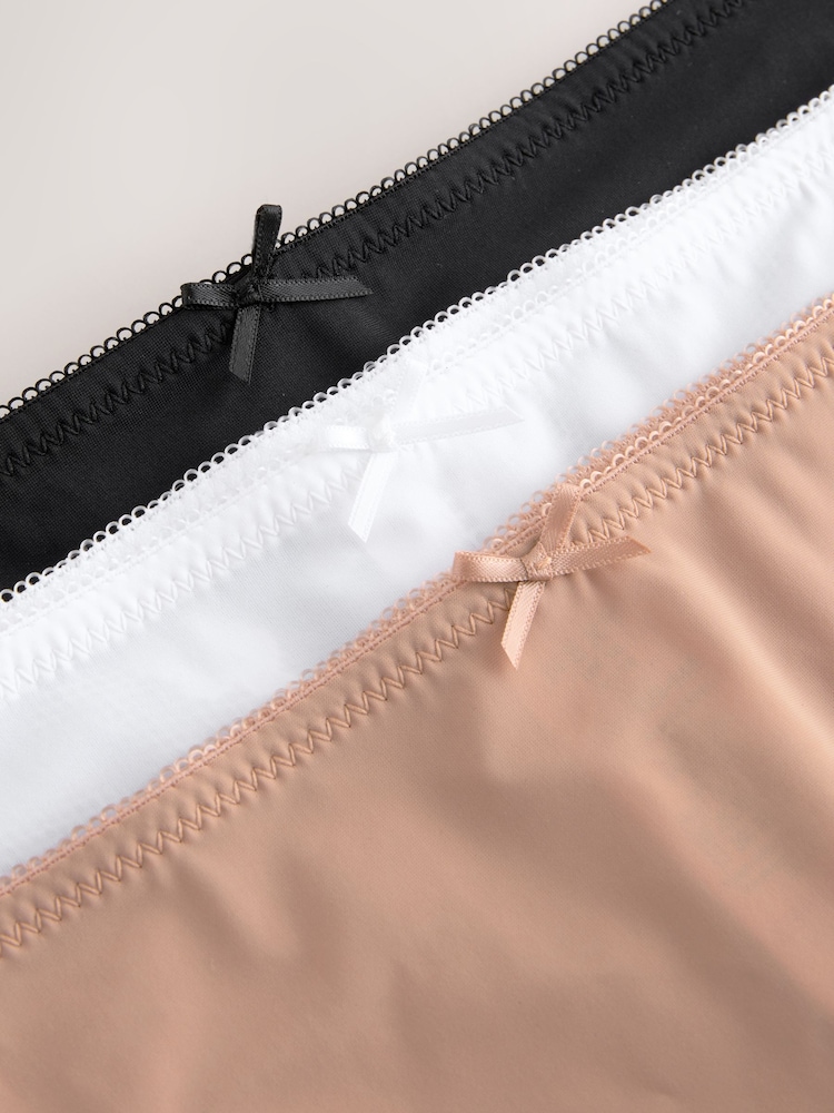 Black / White / Praline Nude Brazilian No VPL Lace Back Briefs 5 Pack - Image 12 of 12 Black / White / Praline Nude Brazilian No VPL Lace Back Briefs 5 Pack - Image 12 of 12