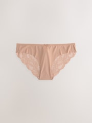 Schwarz/Weiß/Praline, Nude - Nahtlose Slips mit Spitzenrückseite im 5er-Pack - Image 6 of 8
