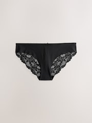 Schwarz/Weiß/Praline, Nude - Nahtlose Slips mit Spitzenrückseite im 5er-Pack - Image 8 of 8