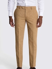 MOSS Yellow Slim Fit Tweed Trousers - Image 1 of 3
