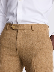 MOSS Yellow Slim Fit Tweed Trousers - Image 3 of 3