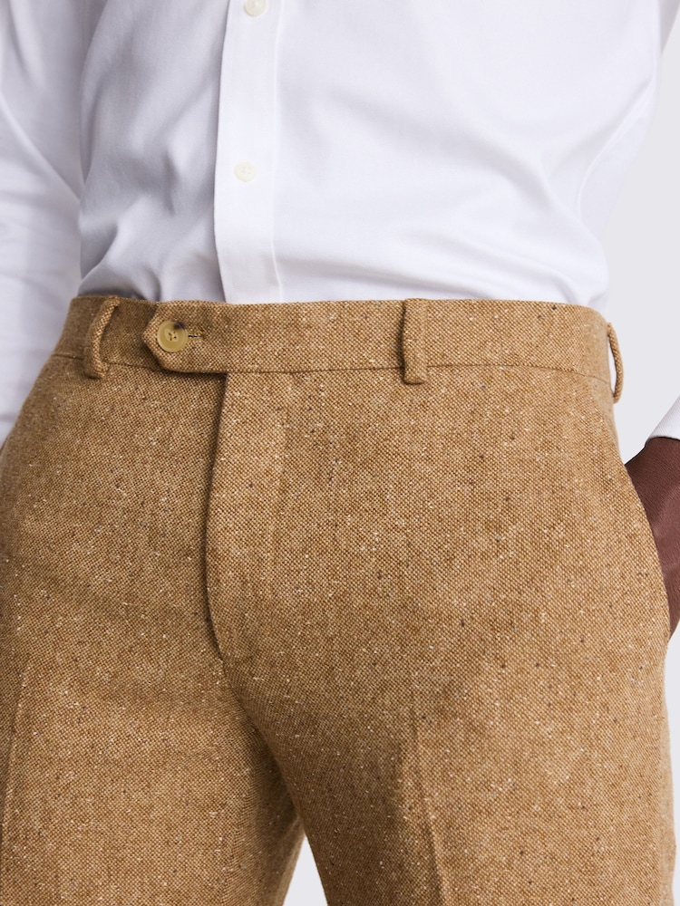 MOSS Yellow Slim Fit Tweed Trousers - Image 3 of 3 MOSS Yellow Slim Fit Tweed Trousers - Image 3 of 3