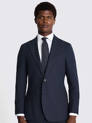 MOSS Blue Tailored Fit Twill Jacket - Image 2 of 5