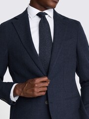 MOSS Blue Tailored Fit Twill Jacket - Image 3 of 5